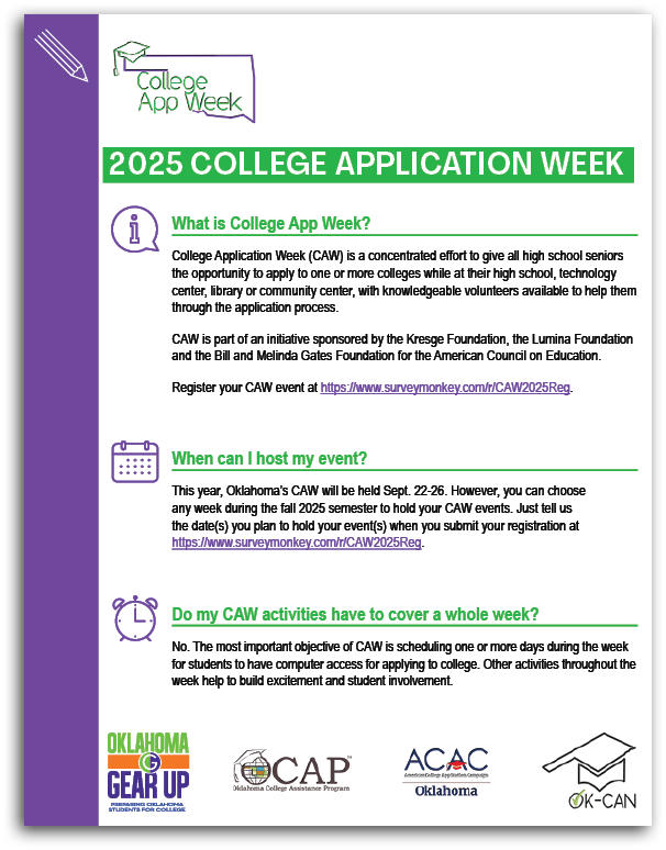 2025 College App Week Flyer