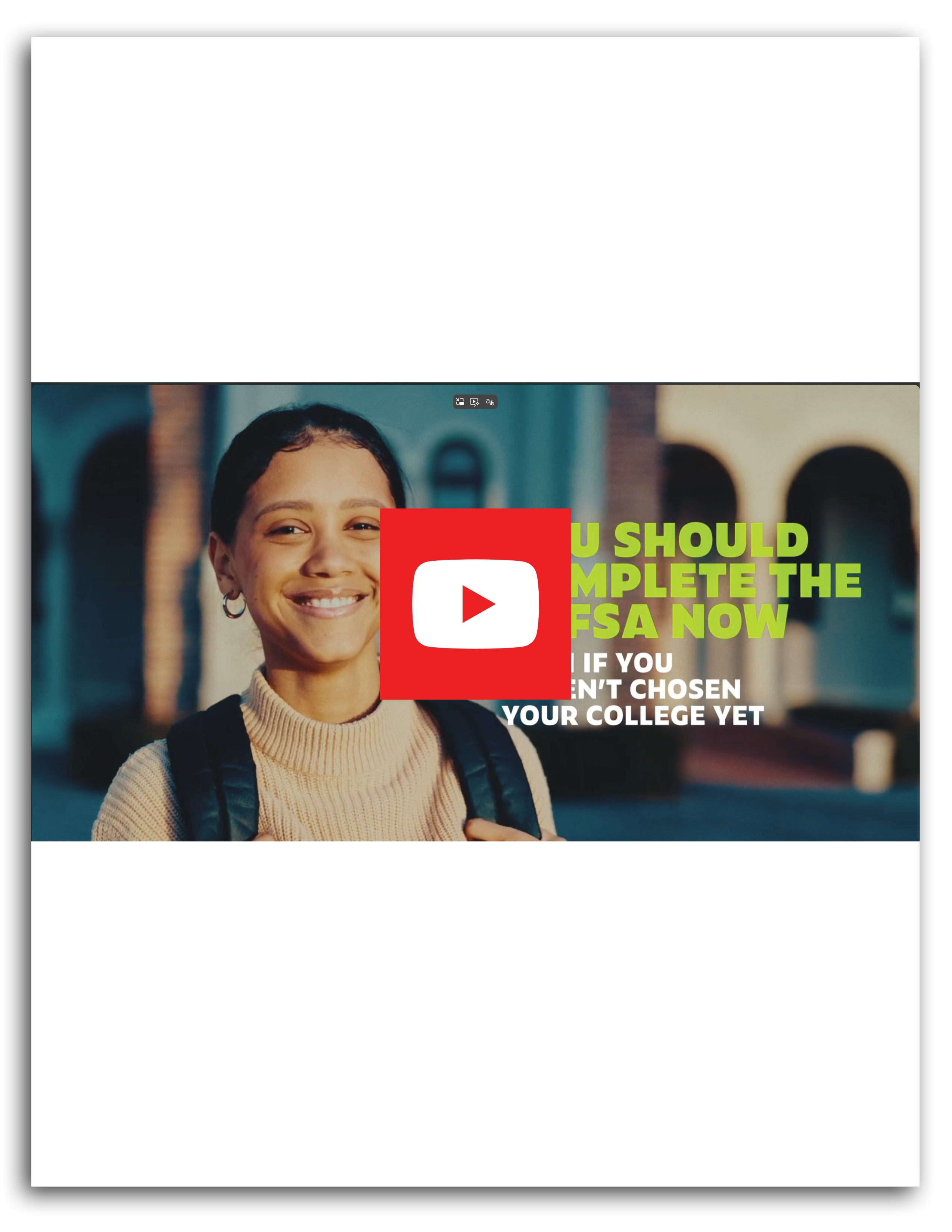 FAFSA Video
